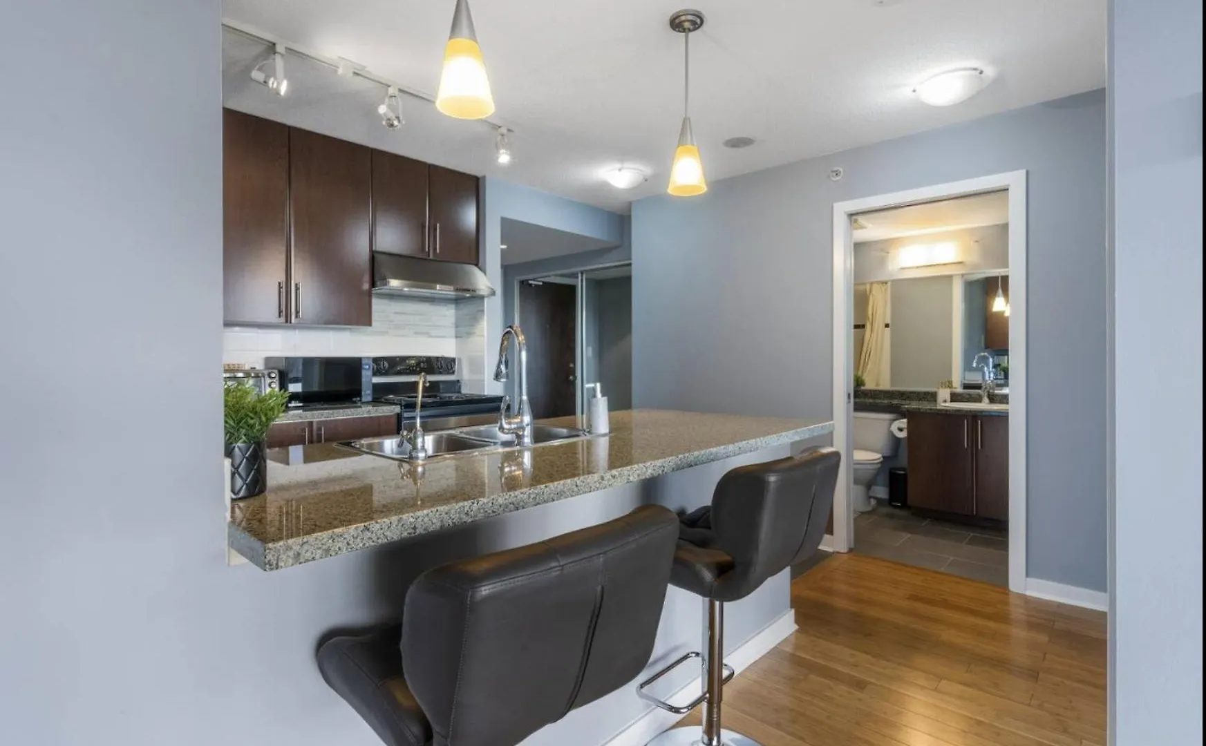 Spacious One Bedroom & Office Condo With Free Parking & Amenities Vancouver Apartment